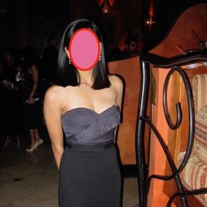 Black and Gray Cocktail Dress by BCBG